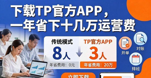 下载TP官方APP，一年省下十几万运营费
