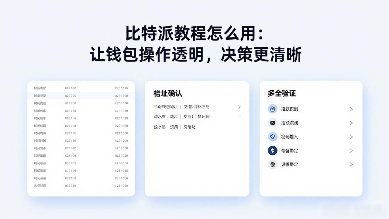 比特派教程怎么用：让钱包操作透明，决策更清晰