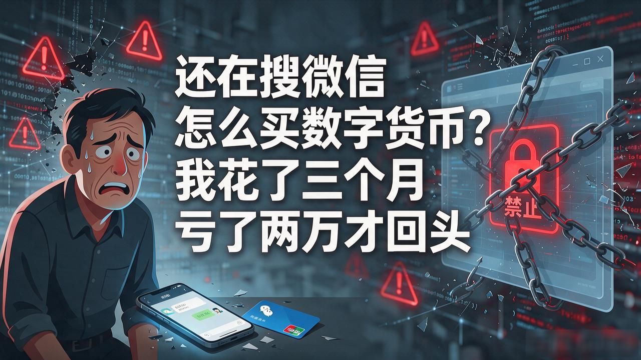 还在搜微信怎么买数字货币？我花了三个月亏了两万才回头