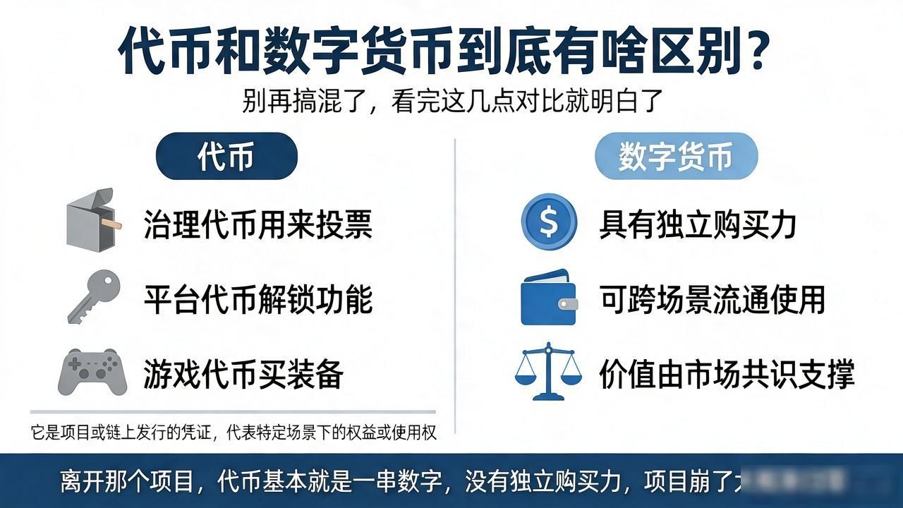 数字货币和代币的区别是什么_代币 数字货币 区别_如何区分比特币与项目方代币