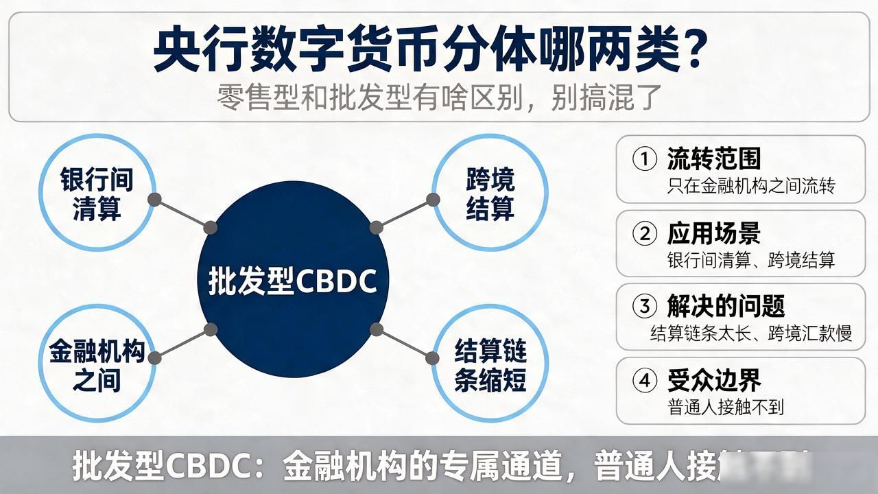 央行数字货币分为哪两类？零售型和批发型有啥区别，别搞混了