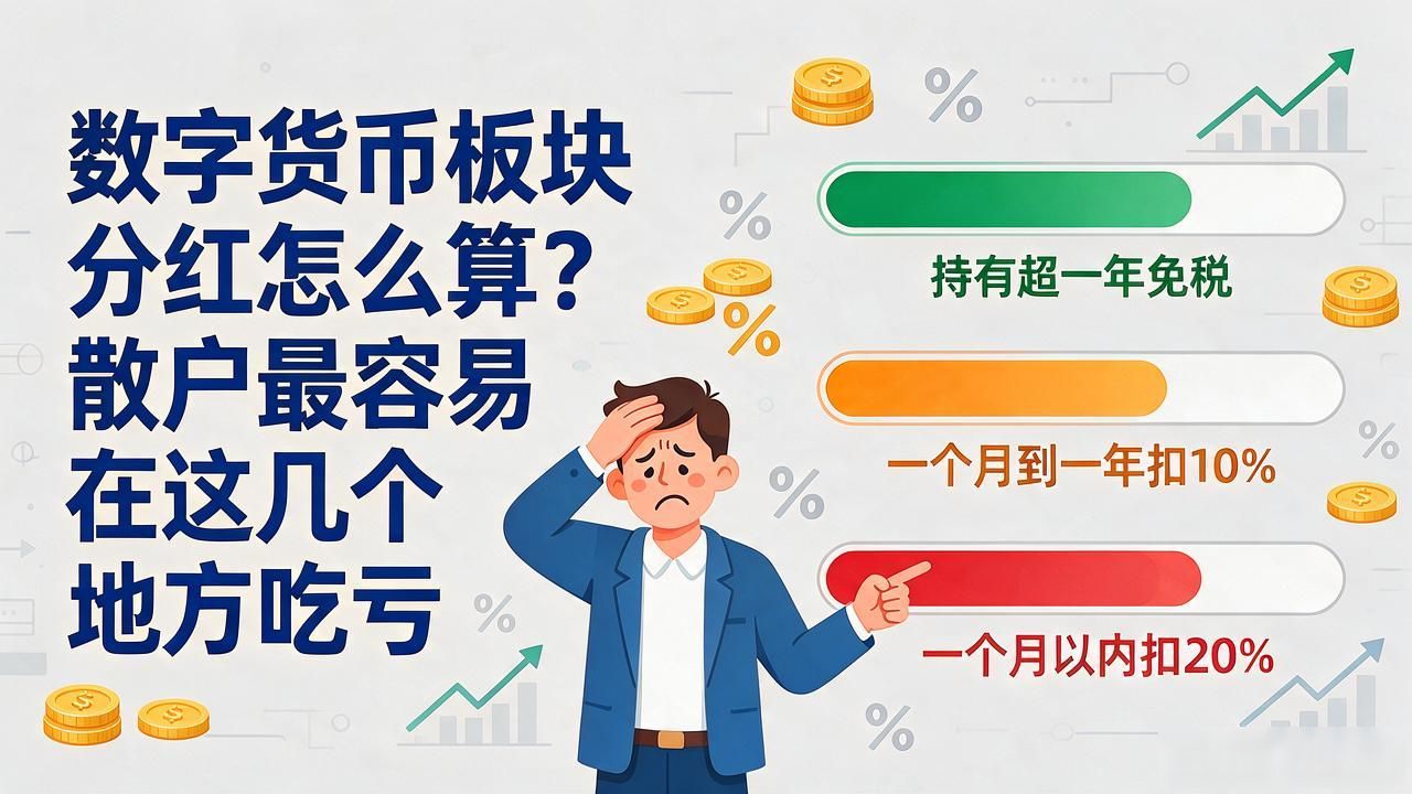 数字货币板块分红怎么算？散户最容易在这几个地方吃亏