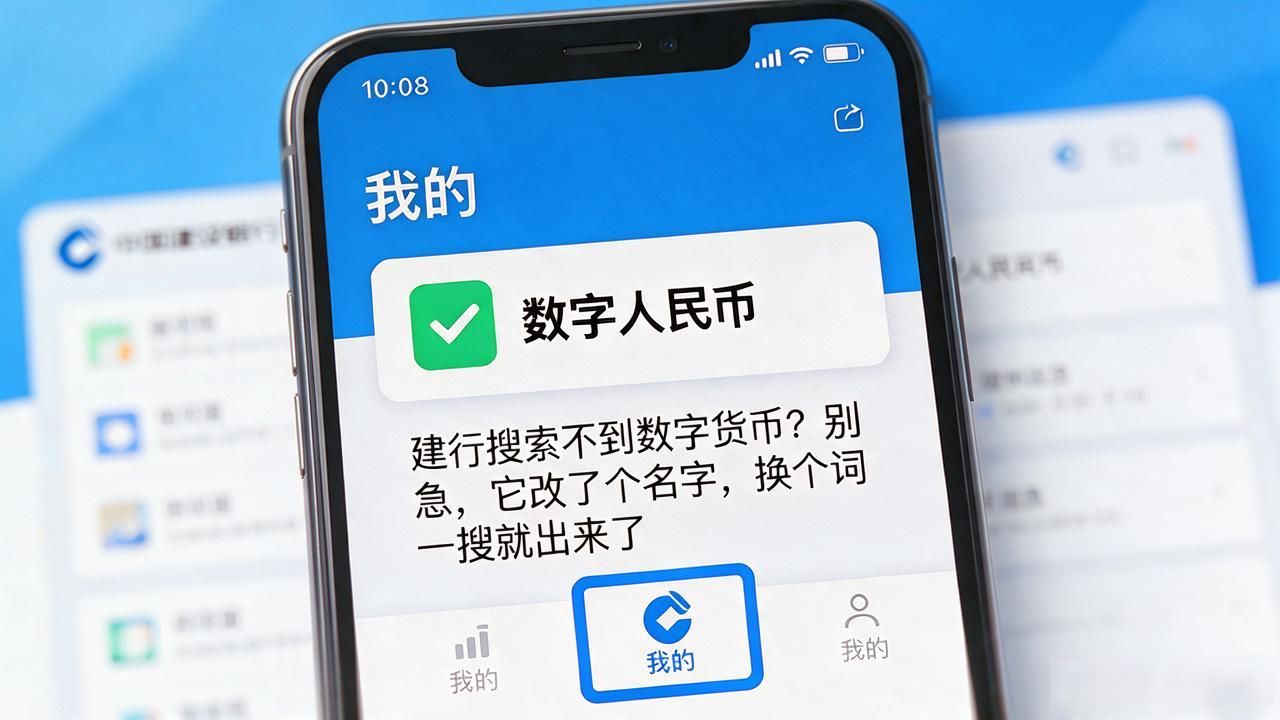 建行搜索不到数字货币？别急，它改了个名字，换个词一搜就出来了