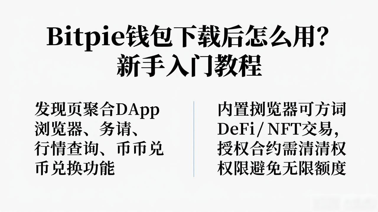 Bitpie钱包下载后怎么用？新手入门教程
