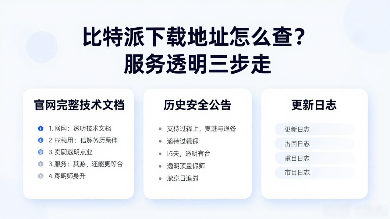 比特派下载地址怎么查？服务透明三步走
