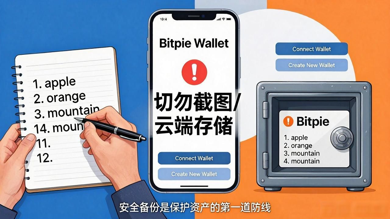Bitpie iOS wallet security setup_Bitpie mnemonic phrase backup best practices_Bitpie苹果下载中的关键设置与技巧