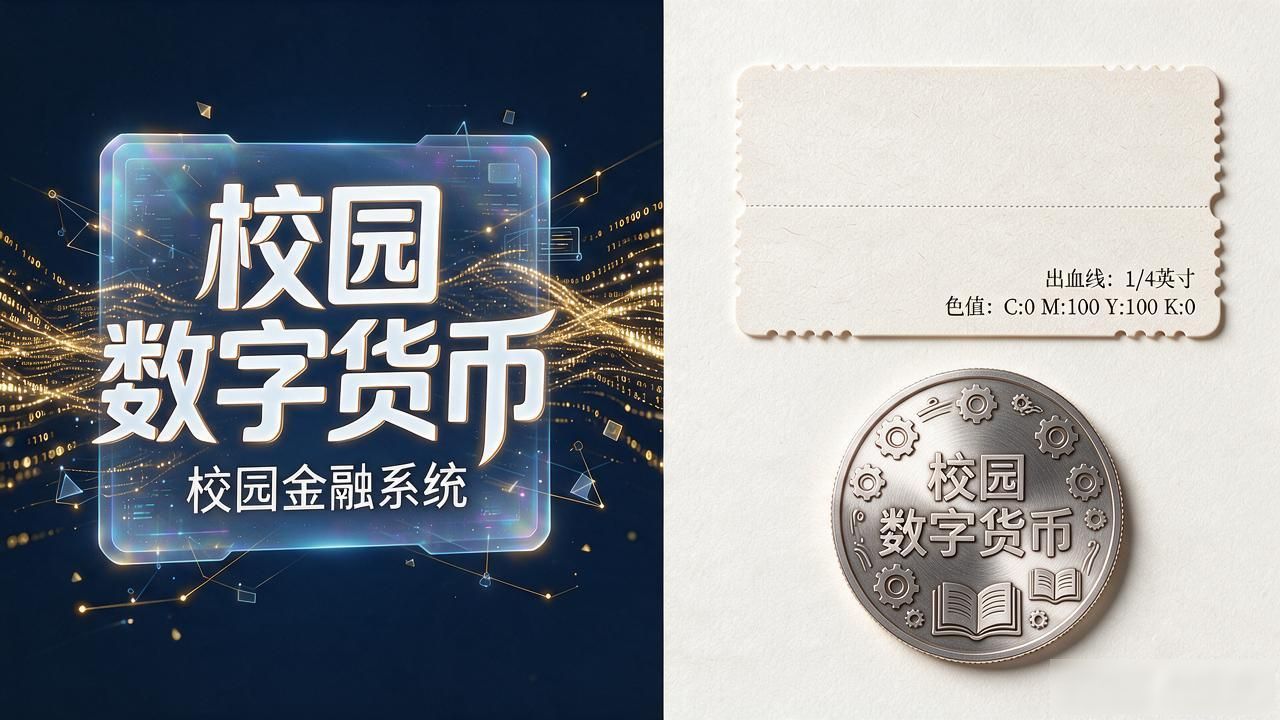 校园数字货币封面设计_校园数字货币封面_电子积分币主视觉设计