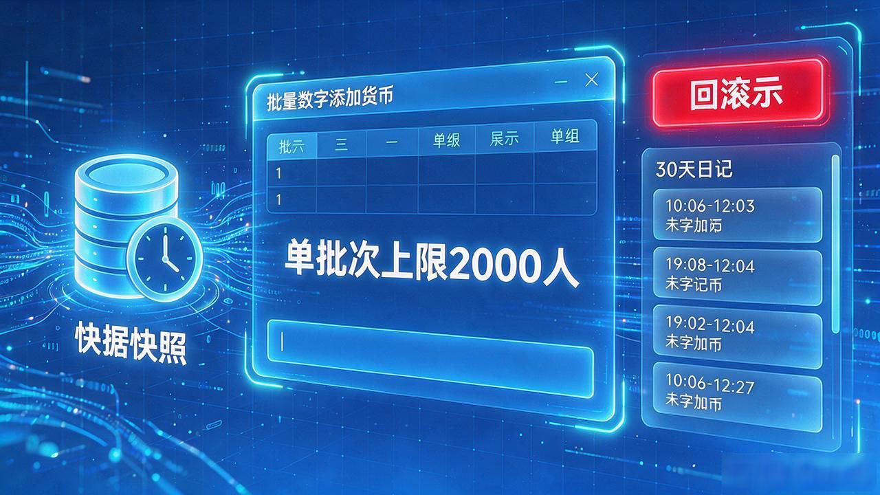 数字批量添加货币，游戏运营怎么高效操作？这些要点别漏
