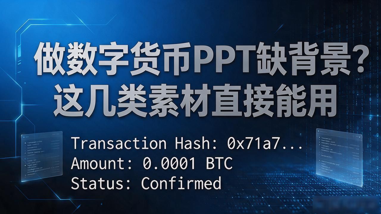 科技感配色字体排版技巧_数字货币PPT背景素材推荐_数字货币背景ppt
