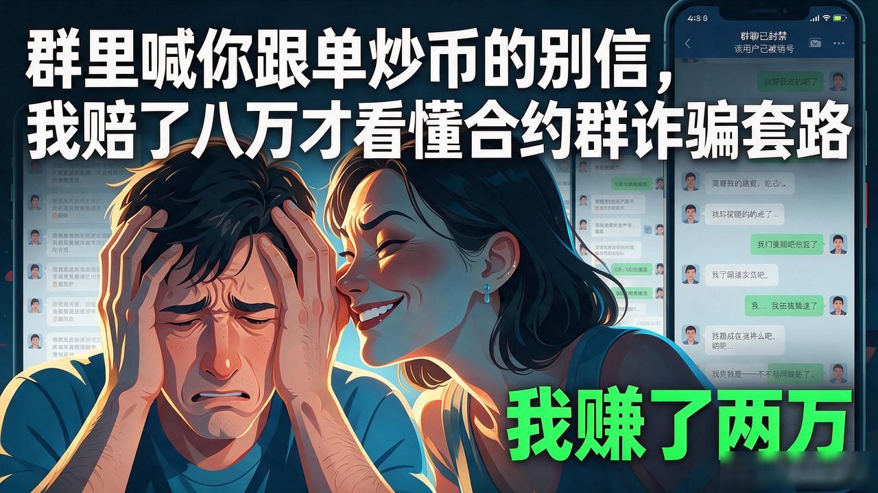 群里喊你跟单炒币的别信，我赔了八万才看懂合约群诈骗套路