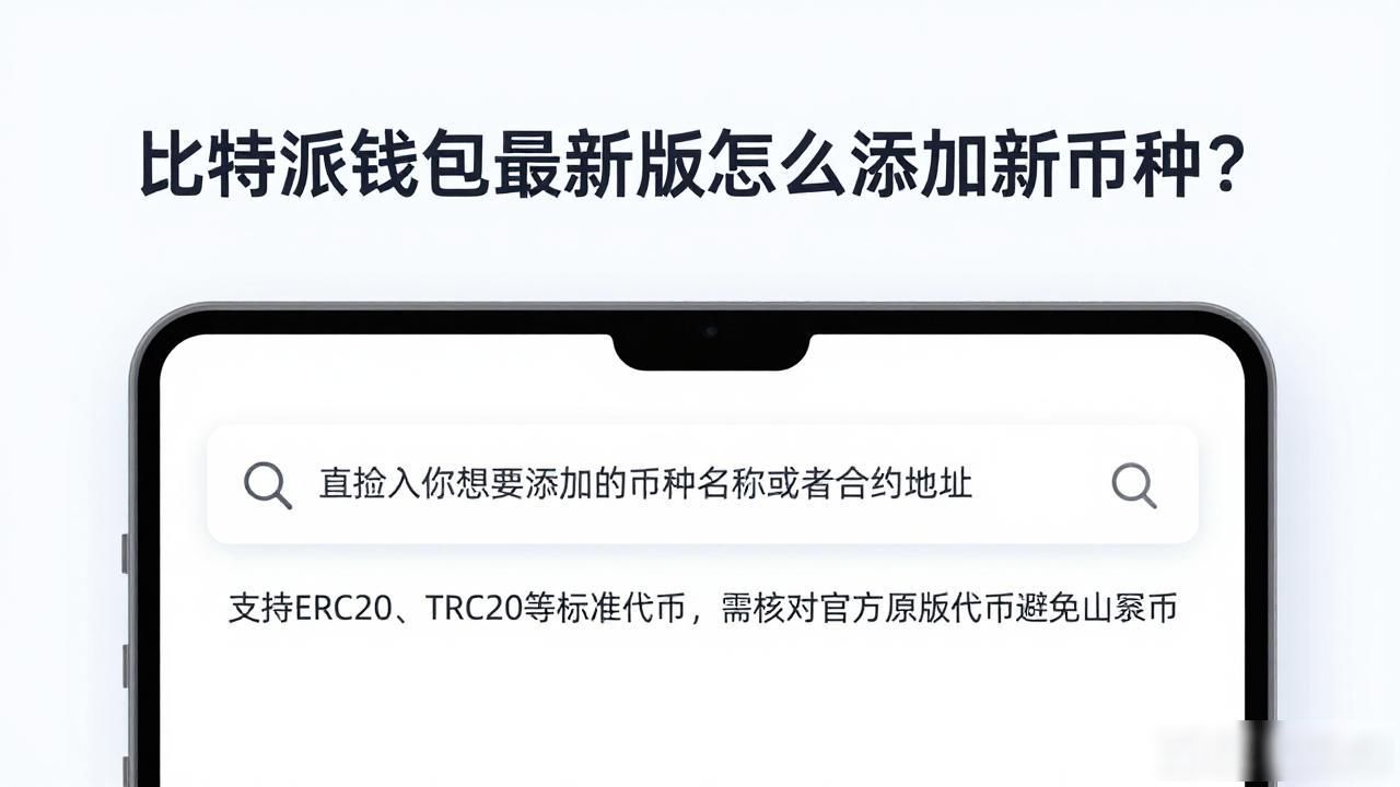 如何在比特派钱包官网最新版中添加新币种？_比特派钱包资产显示代币教程_比特派钱包添加代币