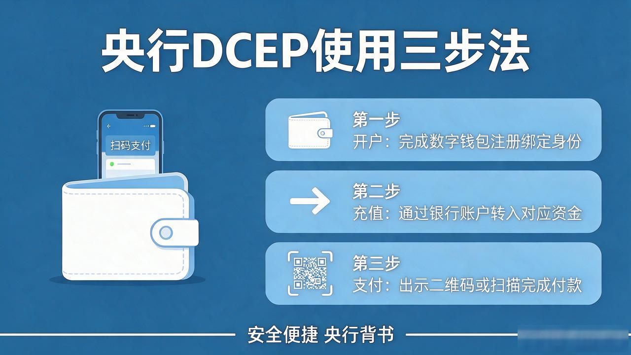 央行DCEP数字货币怎么用？三步教你开户、扫码支付，轻松上手