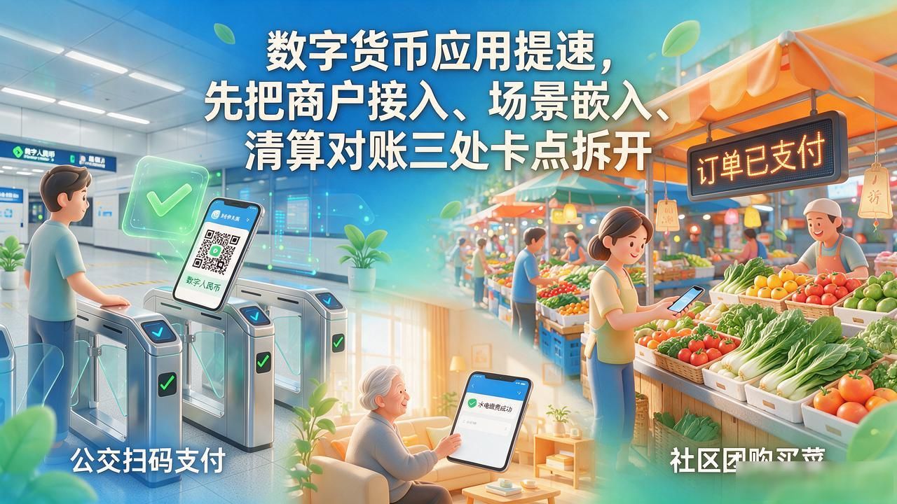 数字货币应用提速，先把商户接入、场景嵌入、清算对账三处卡点拆开