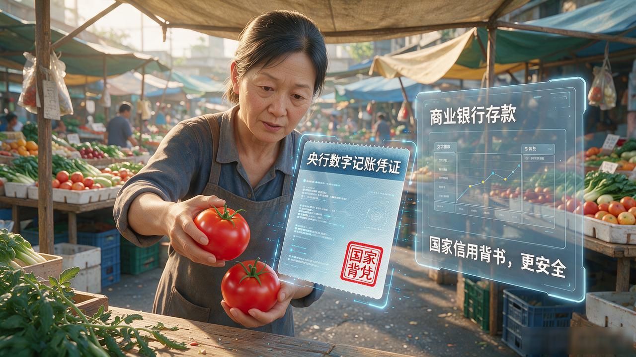 数字货币实际上是一种央行数字记账凭证，跟纸质货币本质一样