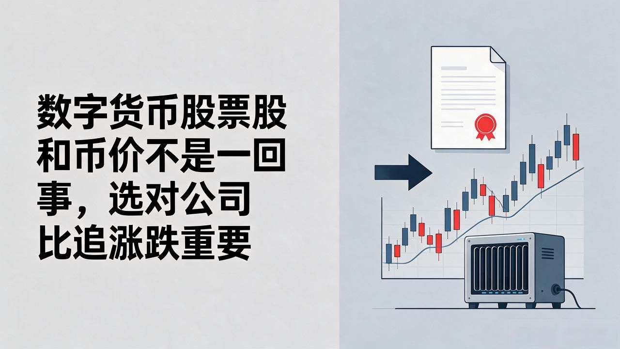 数字货币股票股和币价不是一回事，选对公司比追涨跌重要