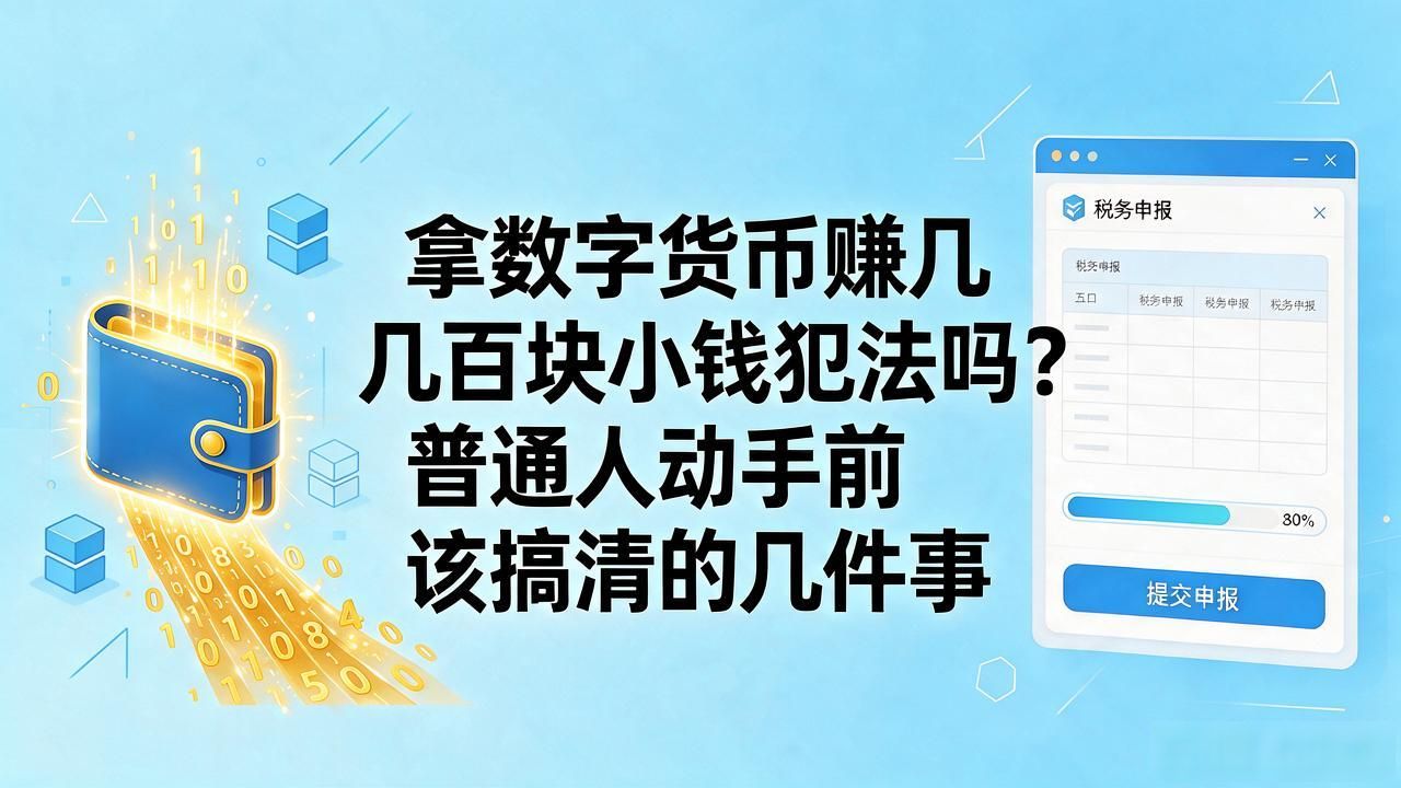 拿数字货币赚几百块小钱犯法吗？普通人动手前该搞清的几件事
